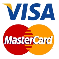 Пополнение счета с помощью карт: Visa, MasterCard, AmericanExpress